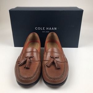 Cole Haan Mens Shoe Size 10 M Pinch Tassle Slip On Saddle Tan Casual Loafer